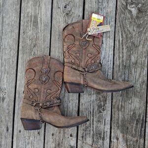 Durango Crush Heartbreaker Distressed Women's Cowboy Boots 8M NWT